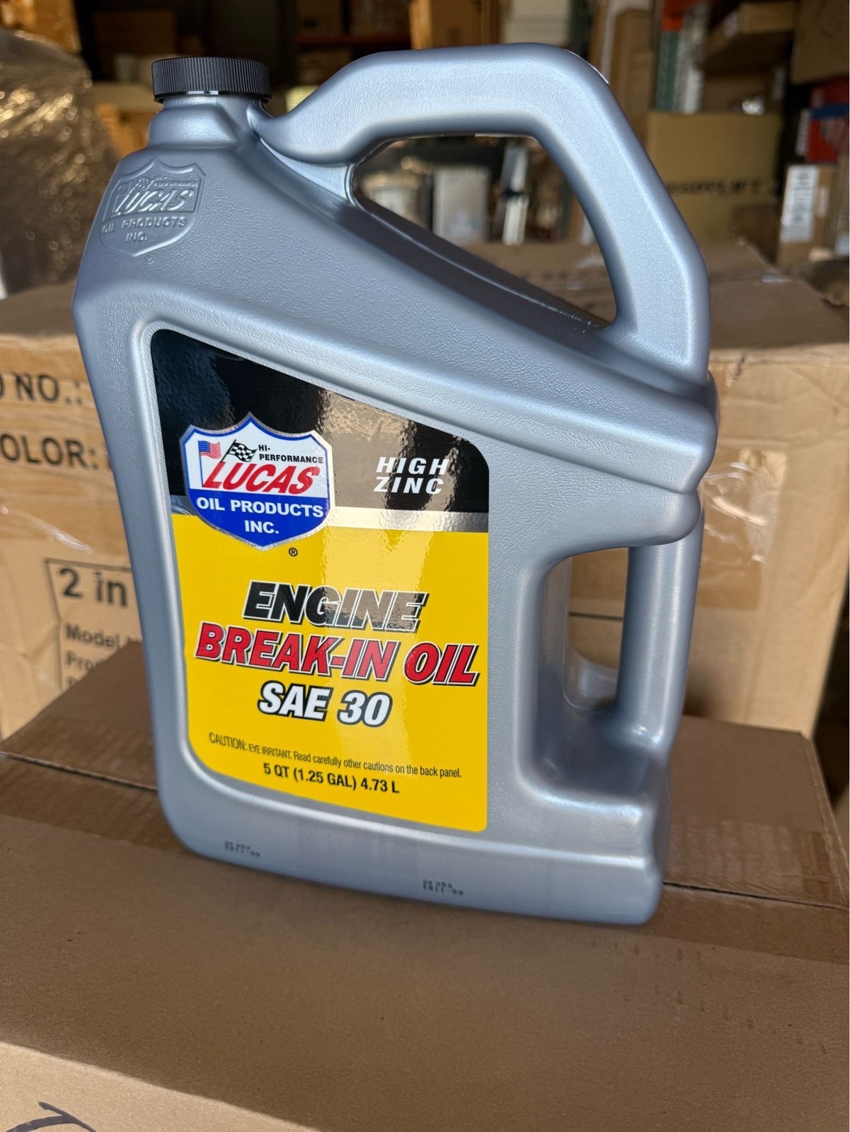 Lucas Oil High Zinc SAE 30 Engine Break-In Oil 5 Qt High Performance Racing
