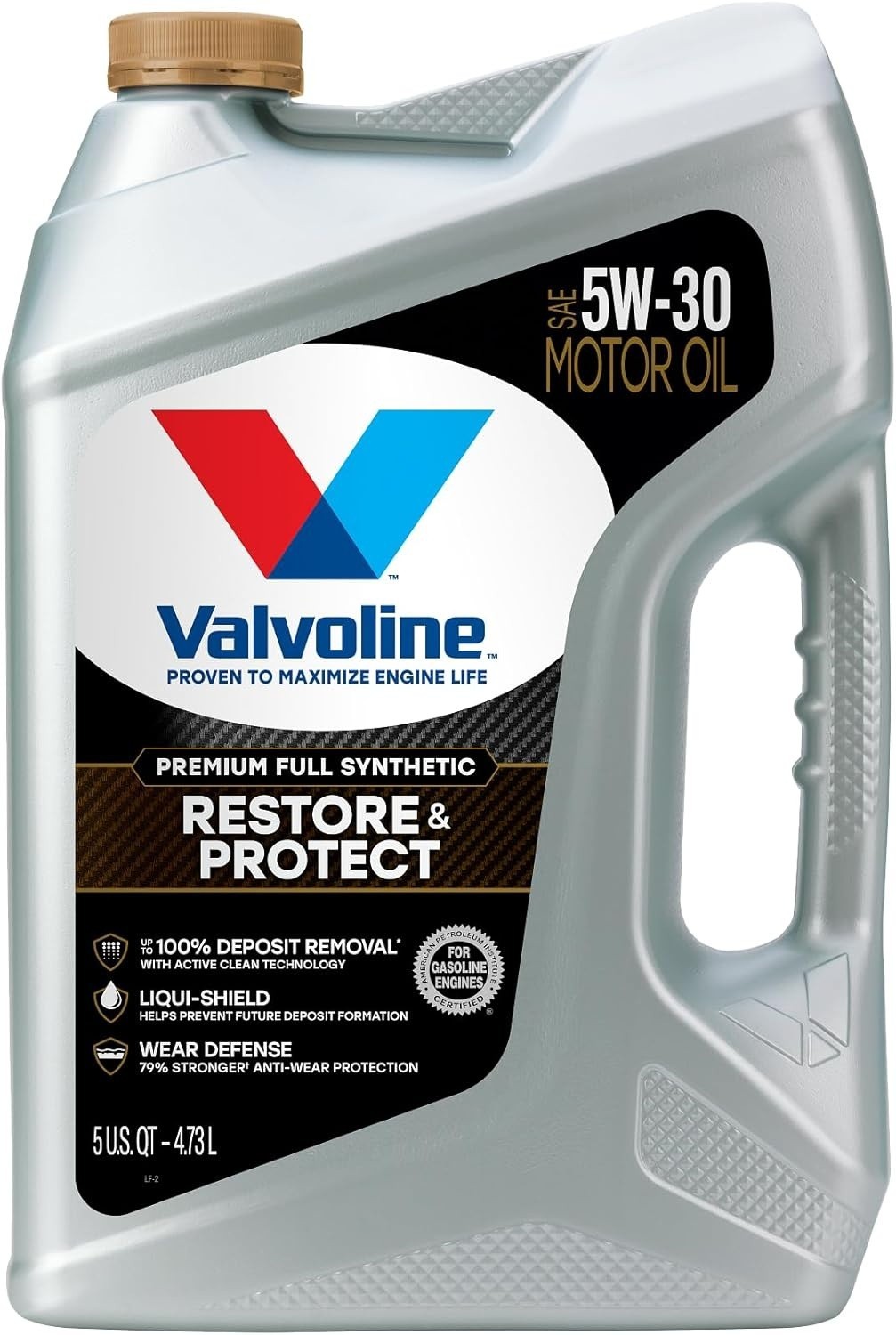 Valvoline Restore & Protect Full Synthetic 5W-30 Motor Oil 5 Quart, Anti-Wear
