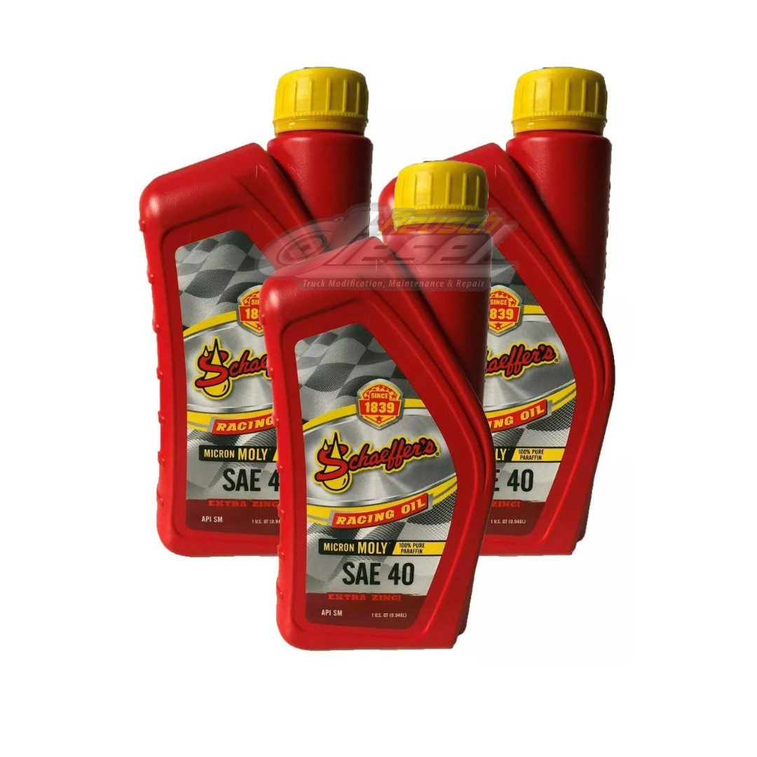 Schaeffer’s Oil Micron Moly #110 SAE 40 Racing Oil w/Zinc (3 Quarts) #11040