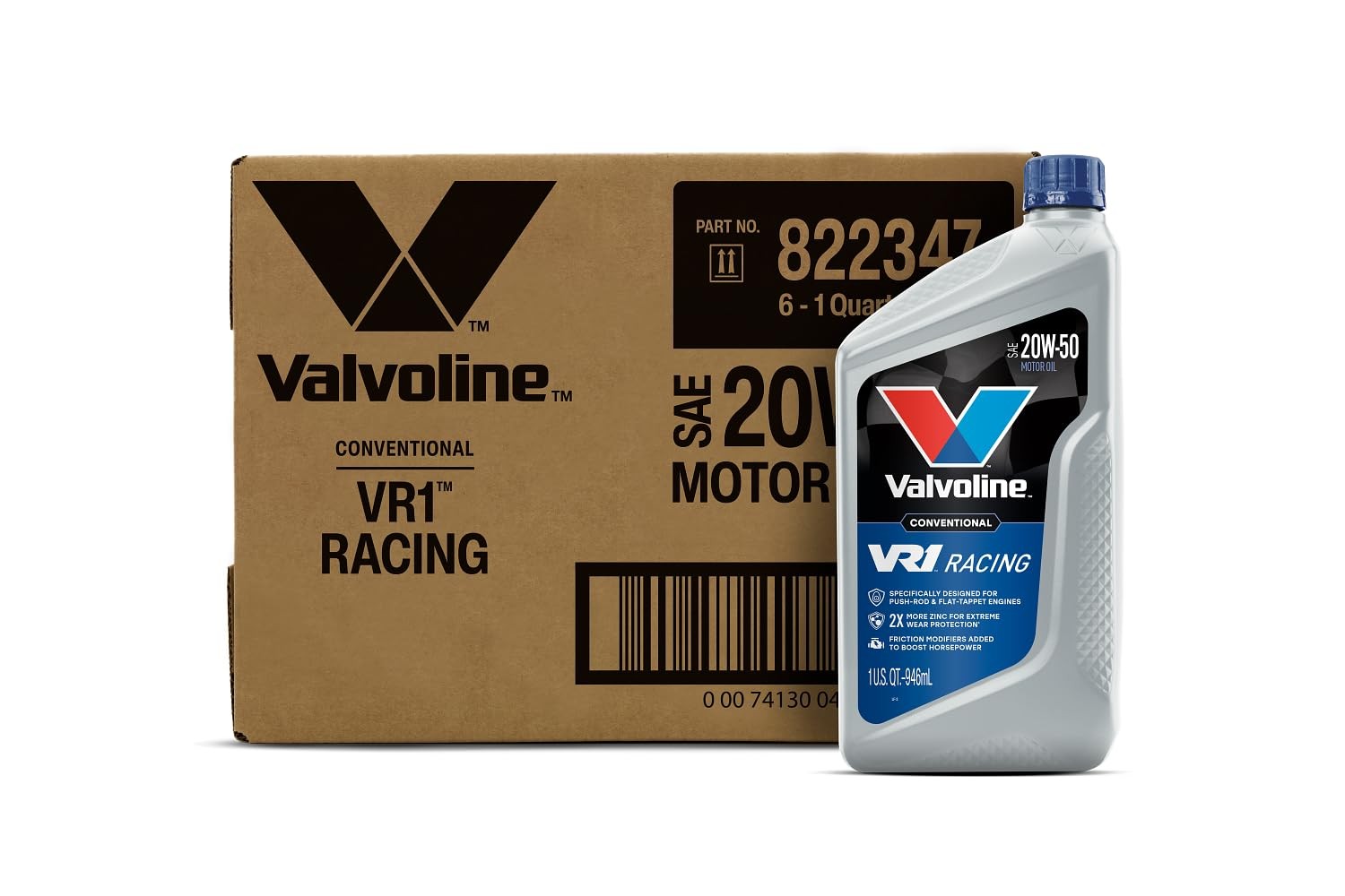 Vr1 Racing Sae 20w-50 Motor Oil 1 Qt, Case Of 6
