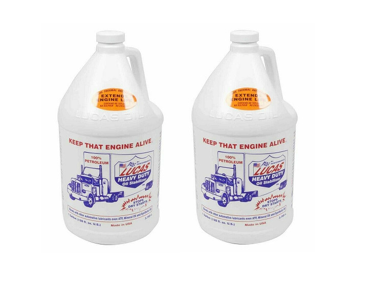 Lucas Oil 10002 Petroleum Heavy Duty Oil Stabilizer 1 Gallon Bottle (Qty 2)