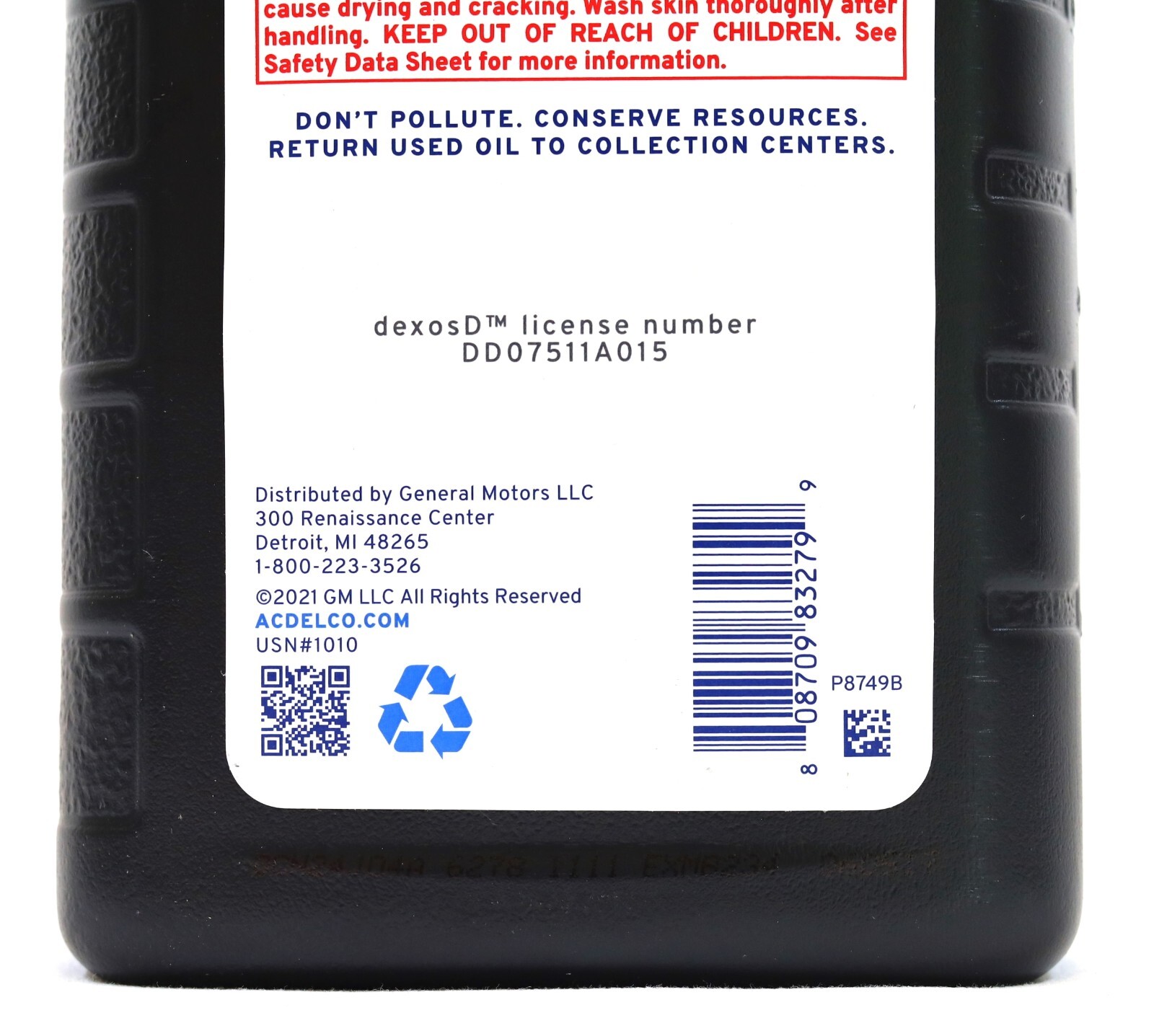 (x6) ACDelco 0W-20 dexosD Diesel Motor Oil 10-9277 19370138 3.0L LM2 LZ0 Duramax