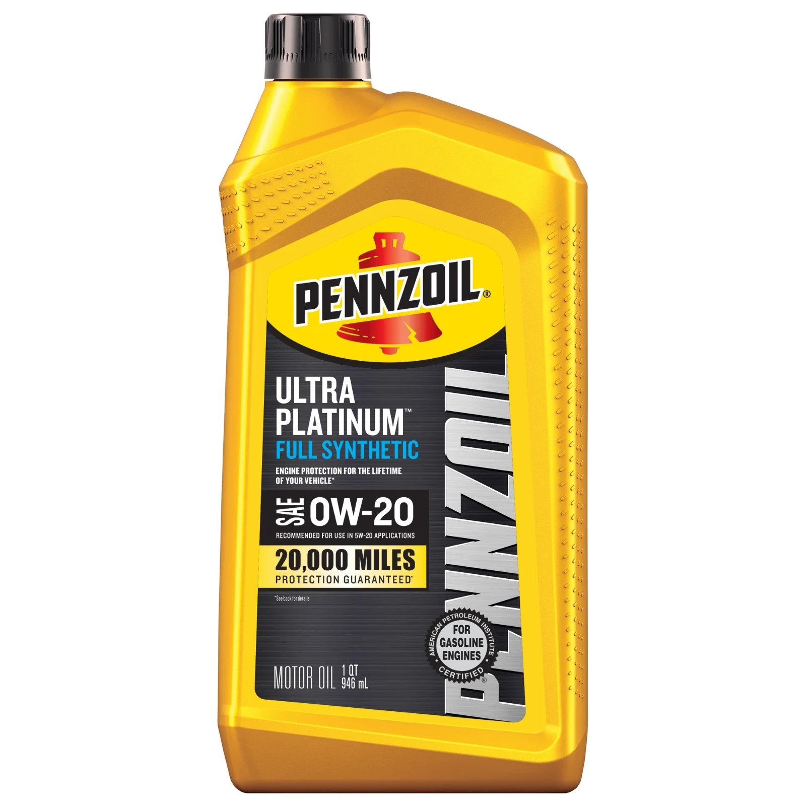 (5 pack) Pennzoil Ultra Platinum Full Synthetic 0W-20 Motor Oil, 1 Quart
