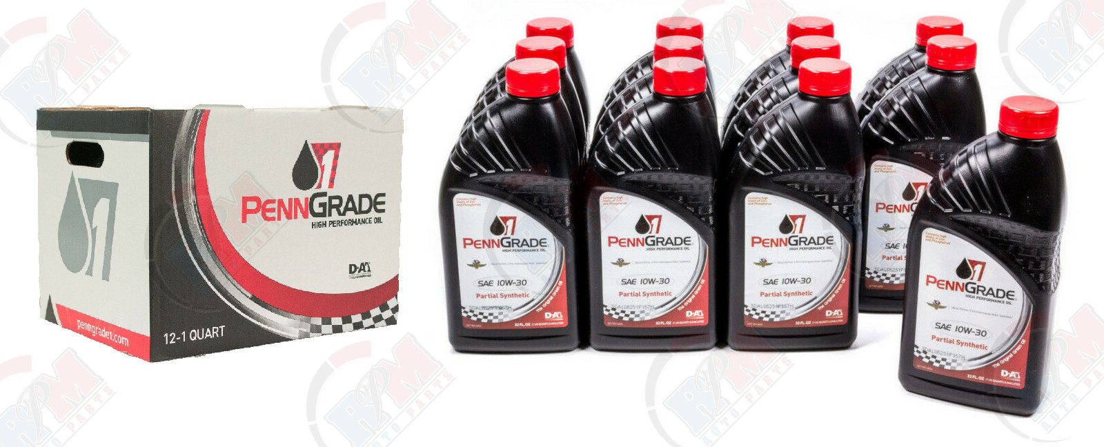 BRAD PENN Grade 1 Racing 10W30 Semi-Synthetic Penn GRADE Engine Oil (12-QUARTS)