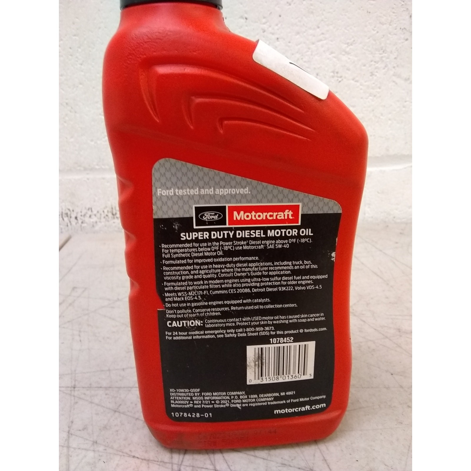 Ford Motorcraft XO10W30QSDF – SAE 10W-30 Synthetic Blend Motor Oil, 1 Quart