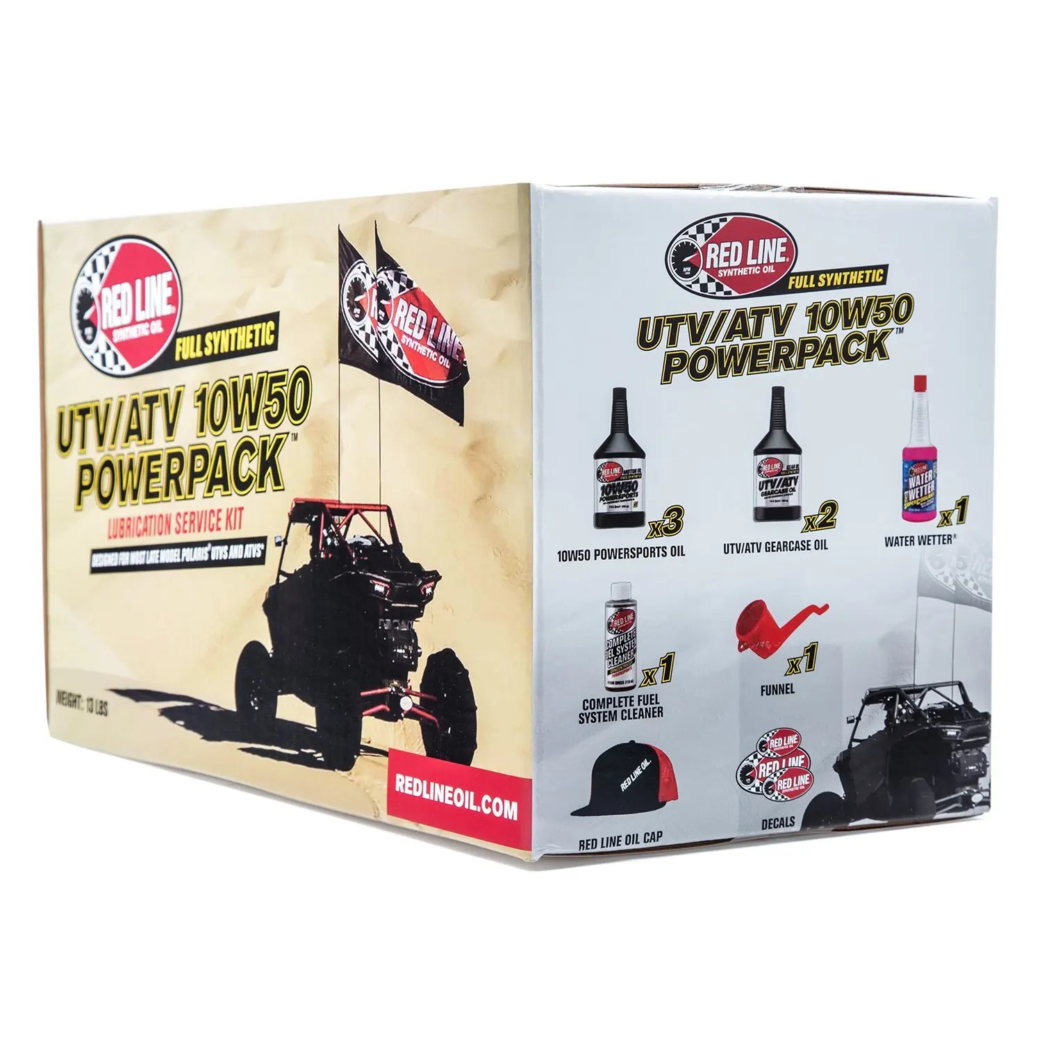 Red Line Oil Powerpack Kit UTV ATV 10W50 Oil Change Fluid Power Pak 90220