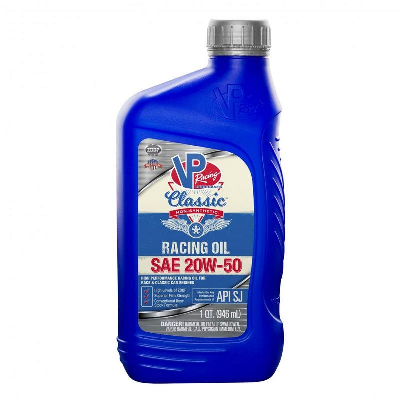 VP Racing Fuels Engine Oil – VP SAE 20W-50 Classic Non Syn Racing Oil Qt