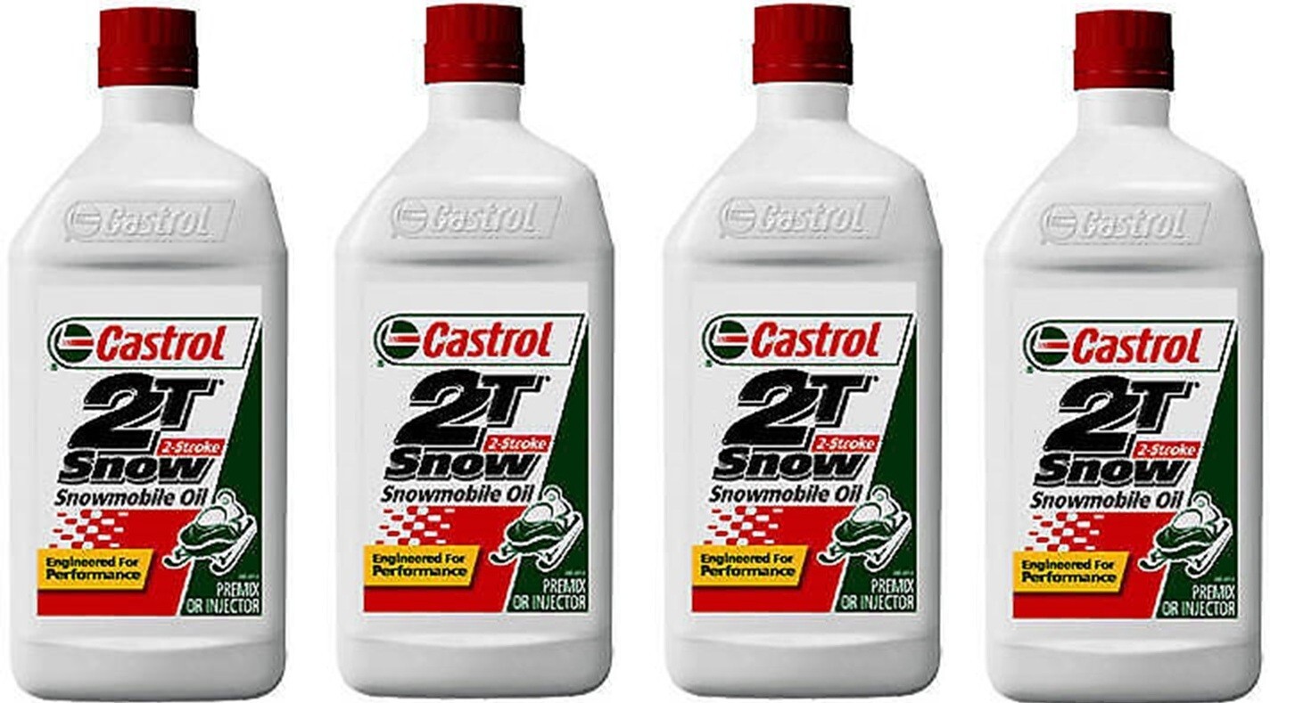 Castrol 32 ounce 15B74E 2T 2 Stroke Snowmobile Oil – Pack of 4