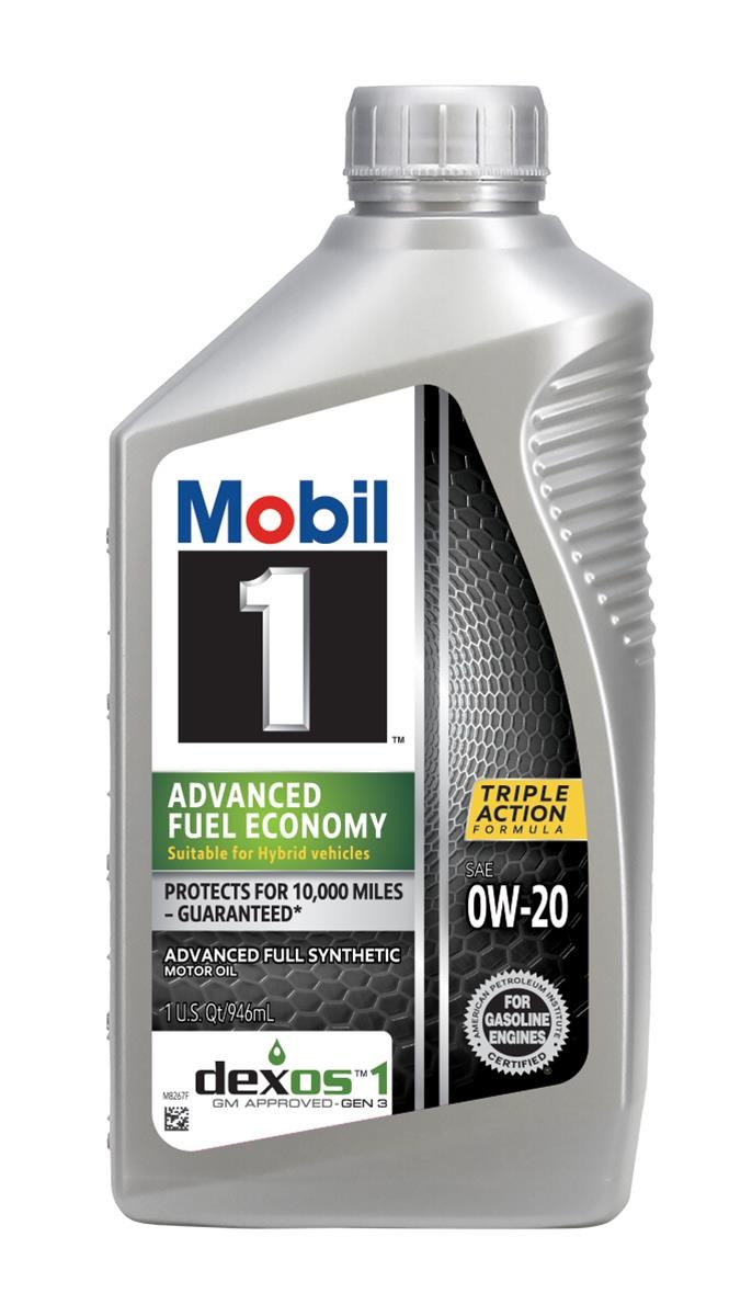 Mobil 124184 Advanced Fuel Economy Full Synthetic Engine Oil 0W20 1qt Case of 6