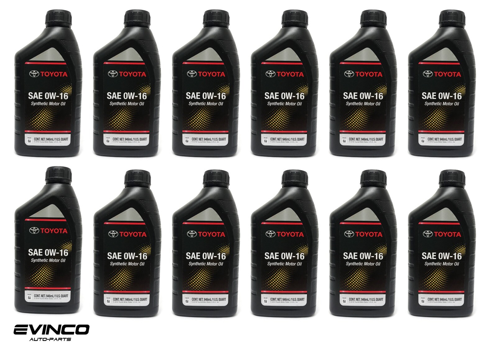 Toyota Lexus Genuine 0W16 Motor Oil case of 12 Quarts 00279-16QTE Oil Change OEM
