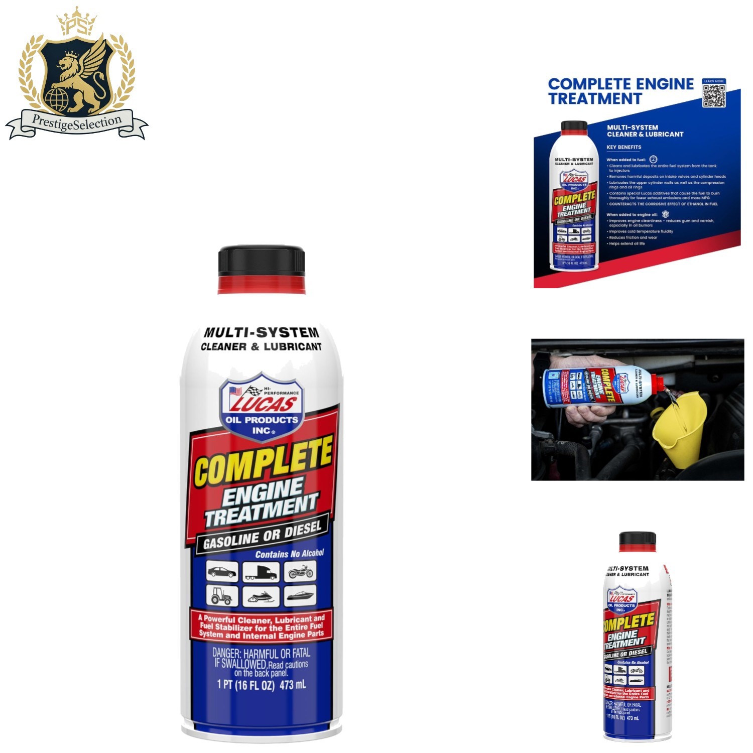 Lucas Engine Treatment 16oz – Ultimate Cleaning & Lubrication Solution for Cars