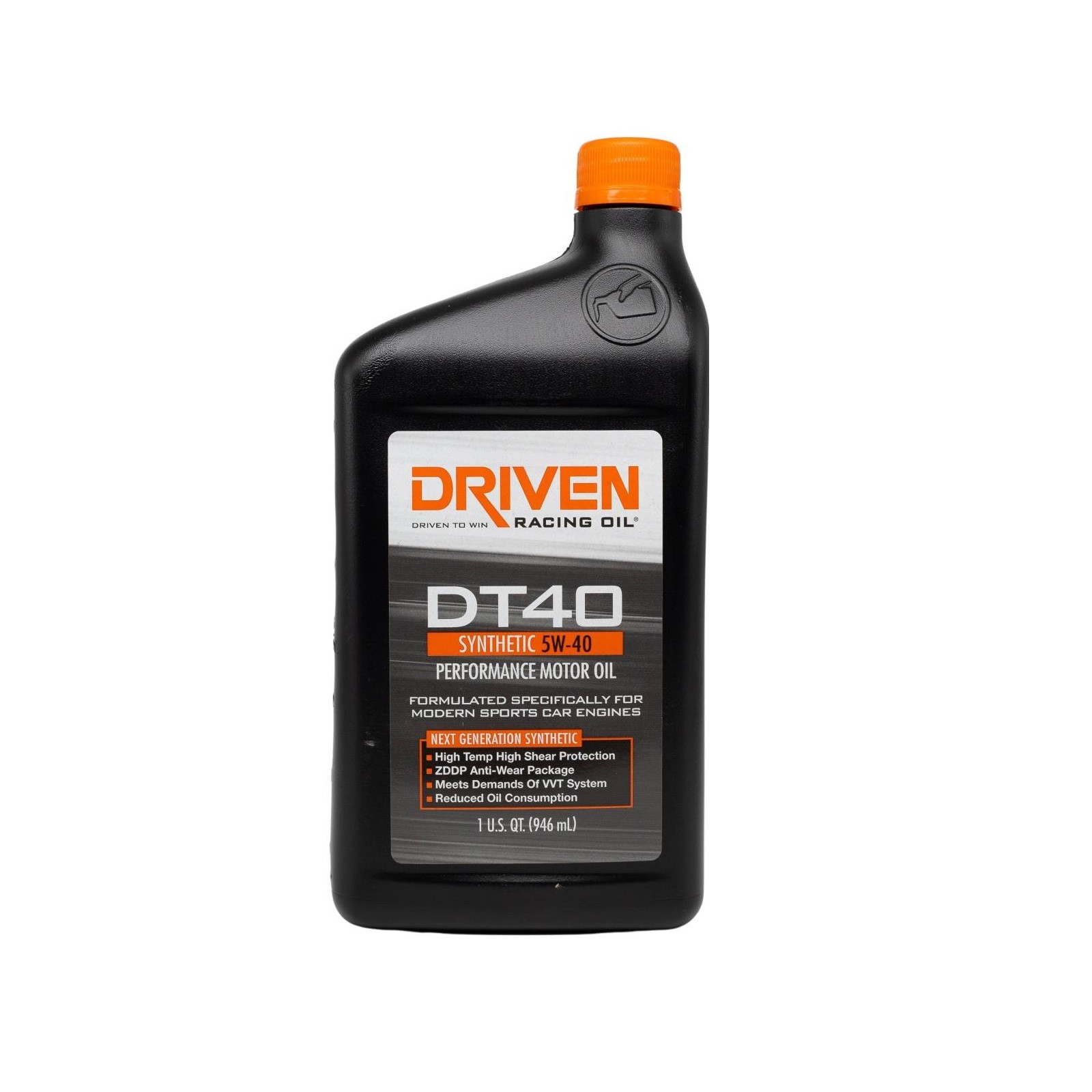 Driven Racing Oil DT40 5W-40 Synthetic Street Motor Oil 1 Quart Bottle Pack of 6