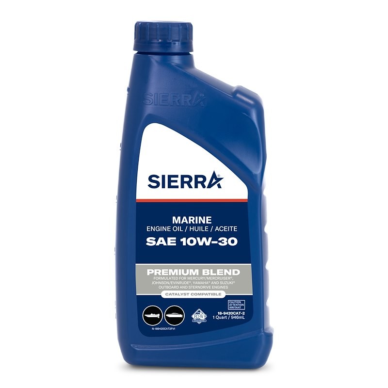 Sierra Marine 18-9420CAT-2 Oil Marine Series SAE 10W-30 Premium Blend 4-Stroke