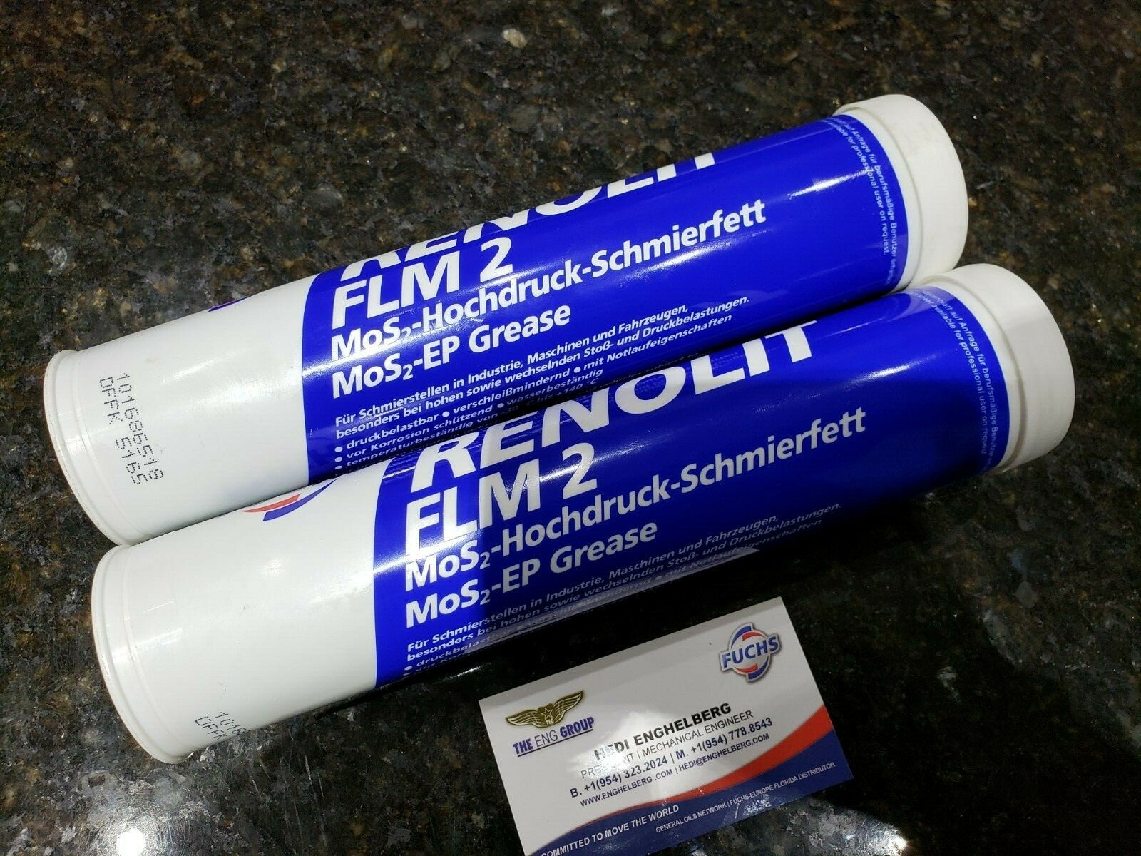 ENG-FUCHS RENOLIT FLM 2 | BLACK EP MULTIPURPOSE GREASE W/SOLIDS (1KG) 2X500GR
