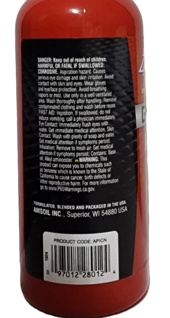 AMSOIL P.i. Performance Improver. Gasoline Fuel System Cleaner. 12 oz Bottle.