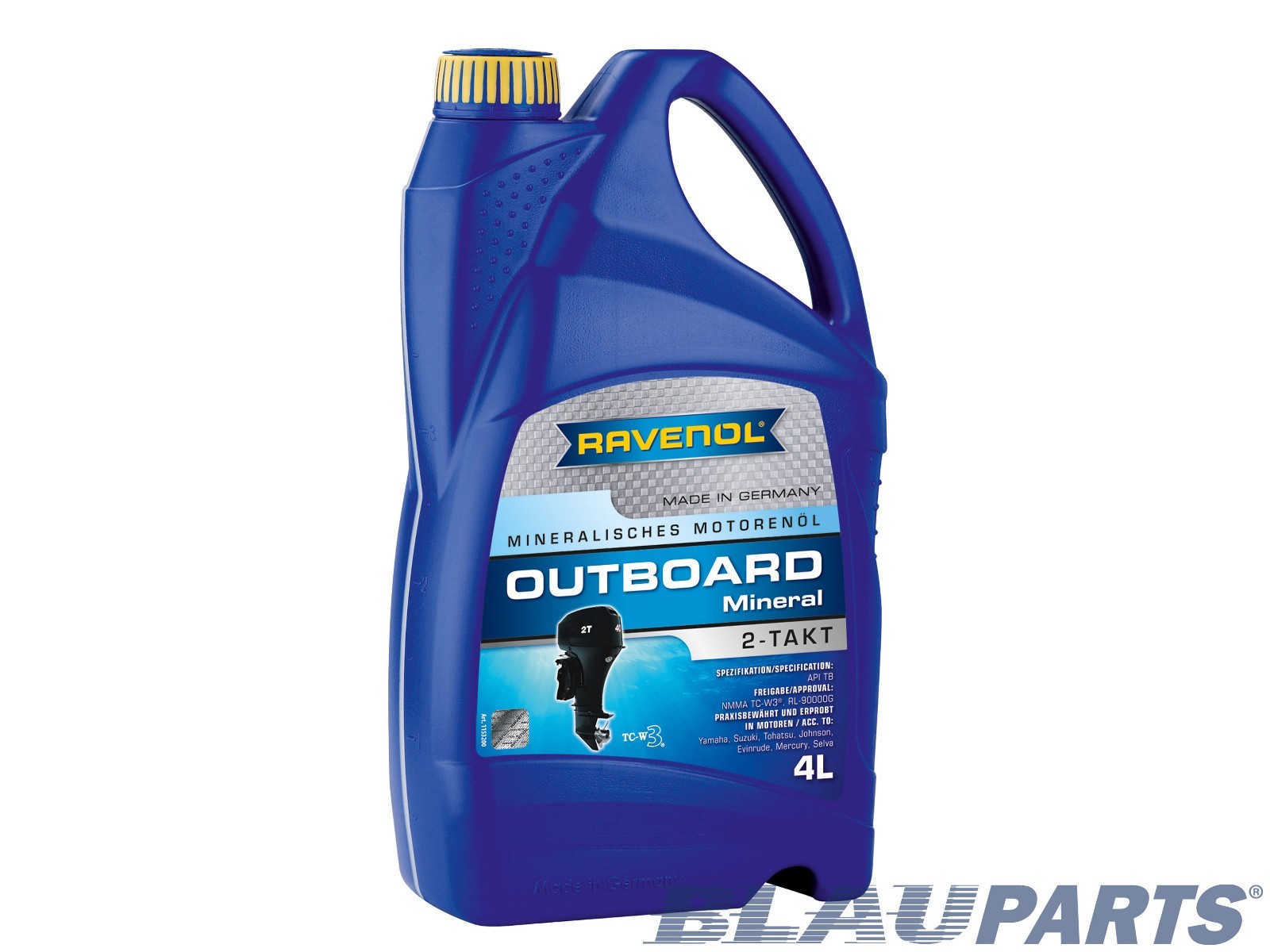 RAVENOL Marine Oil Outboard 2-Stroke Conventional Blend 4L | NMMA TC-W3, API TB
