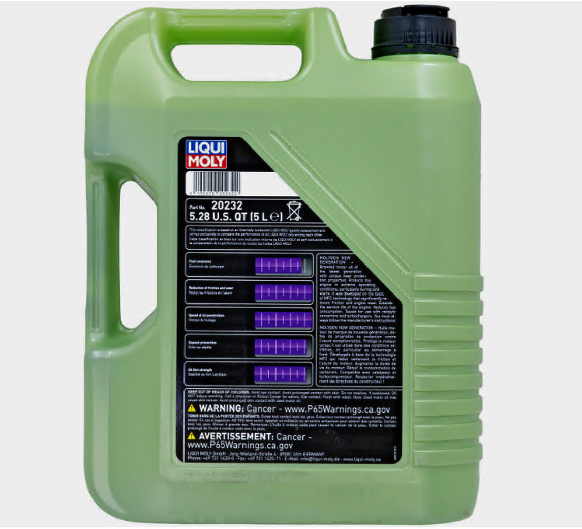 x9-LTr Liqui Moly 5w40 MOLYGEN NEW GENERATION Engine Motor Oil For AUDI KIA MINI