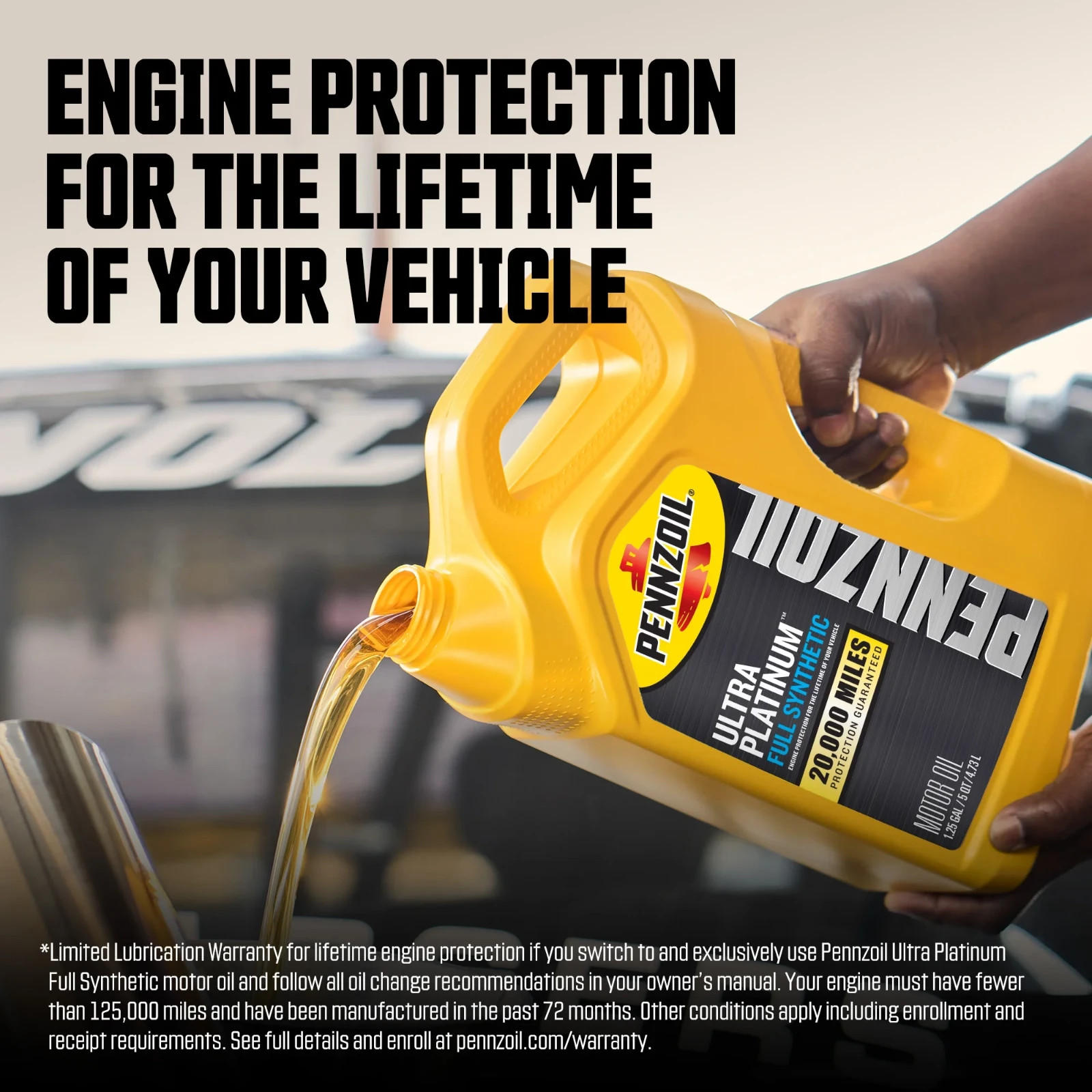 (5 pack) Pennzoil Ultra Platinum Full Synthetic 0W-20 Motor Oil, 1 Quart