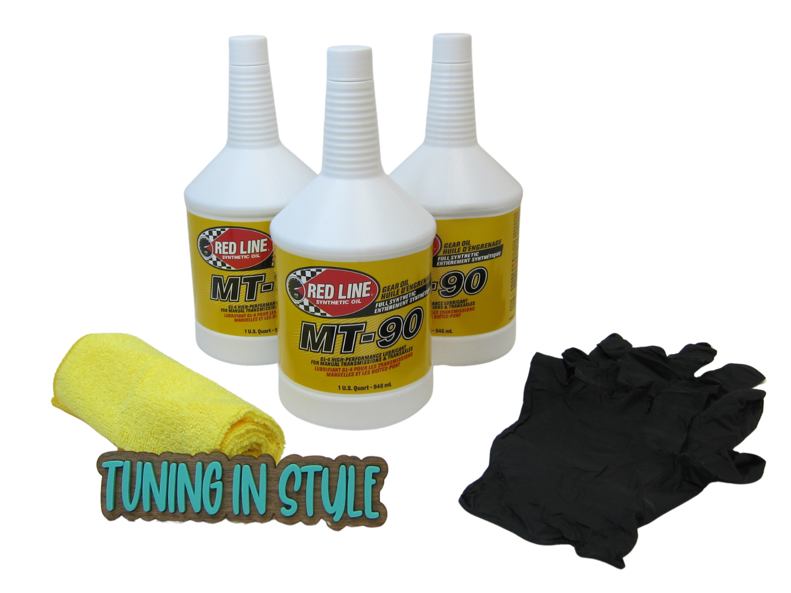 Red Line GL-4 High Performance Full Synthetic Motor Oil MT-90 Bundle of 3 QT