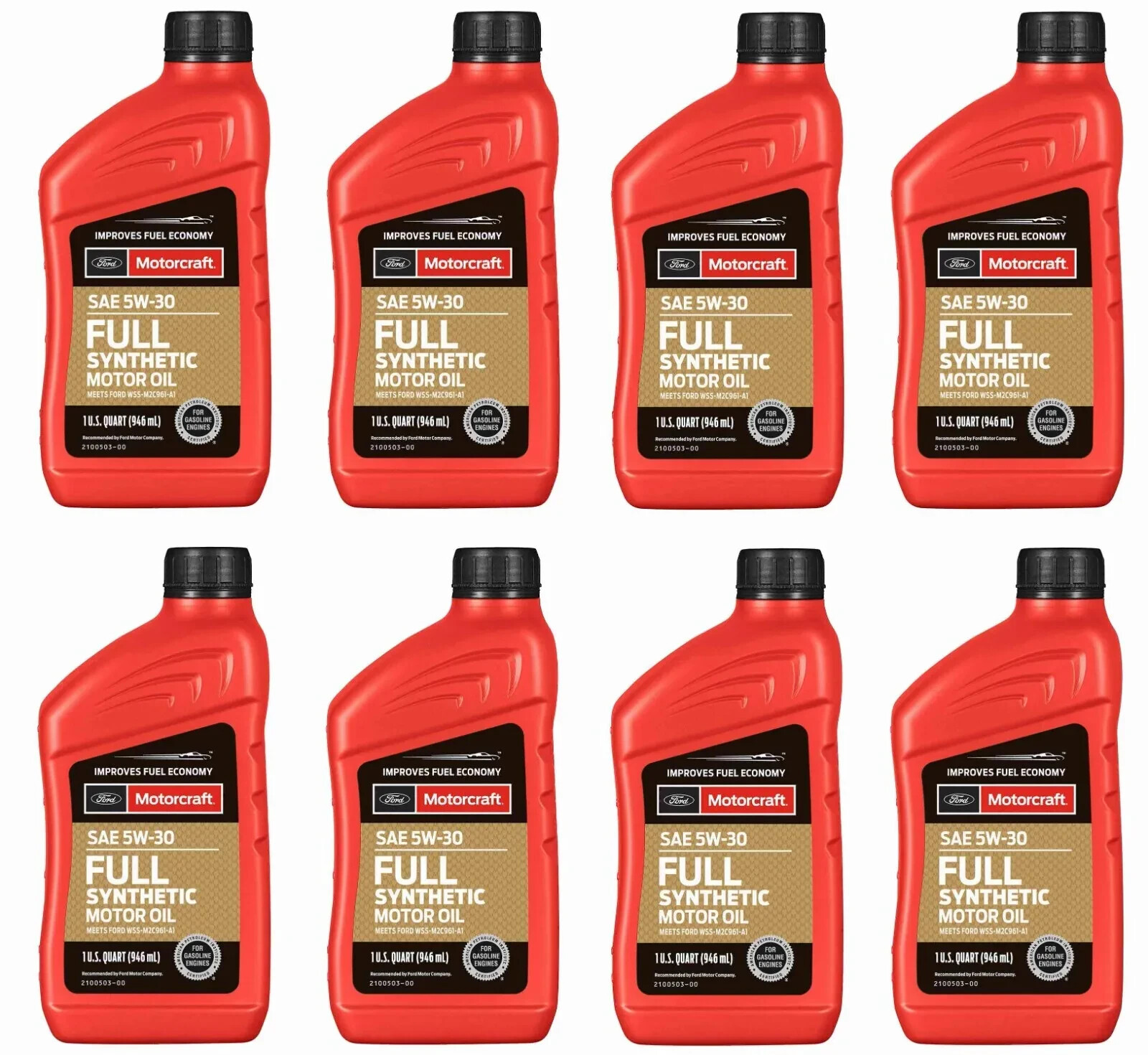 8 Quarts Engine Motor Oil OEM FORD MOTORCRAFT Full Synthetic SAE 5W-30