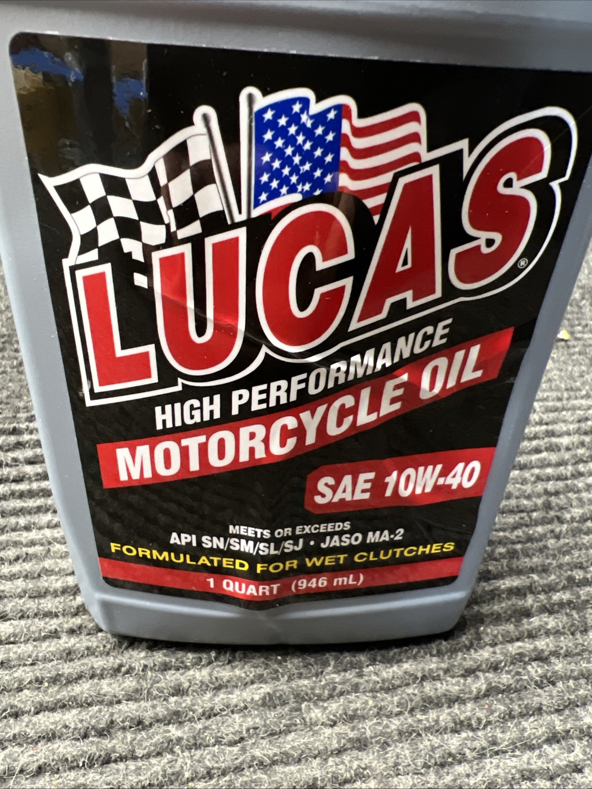 Lucas Oil High Performance Motorcycle Engine Oil SAE 10W-40 10767
