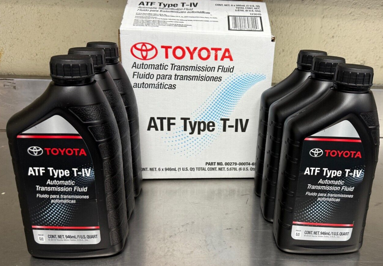 LEXUS/TOYOTA TRANSMISSION FLUID ATF TYPE T-IV 6QTS IN A CASE 00279-000T4-01