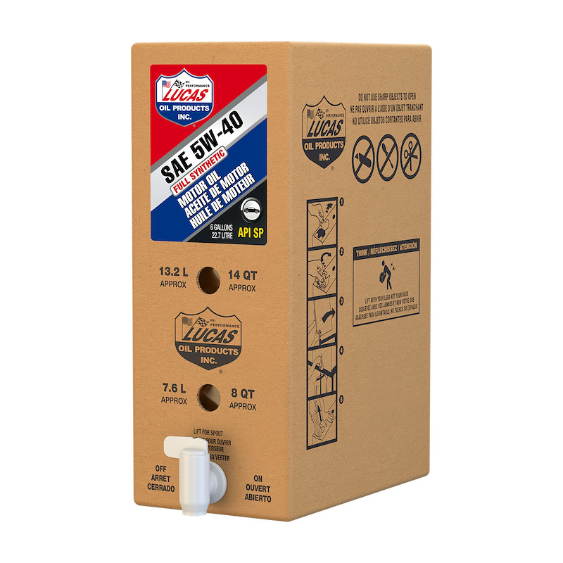 Lucas Oil 18012 Motor Oil SAE 5W-40 6 Gallon Bag In Box
