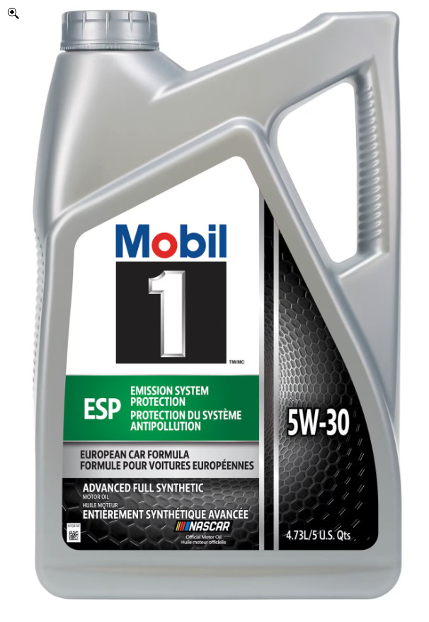 Mobil 1 ESP Standard Full Synthetic Engine Oil 5W-30 5 Quart
