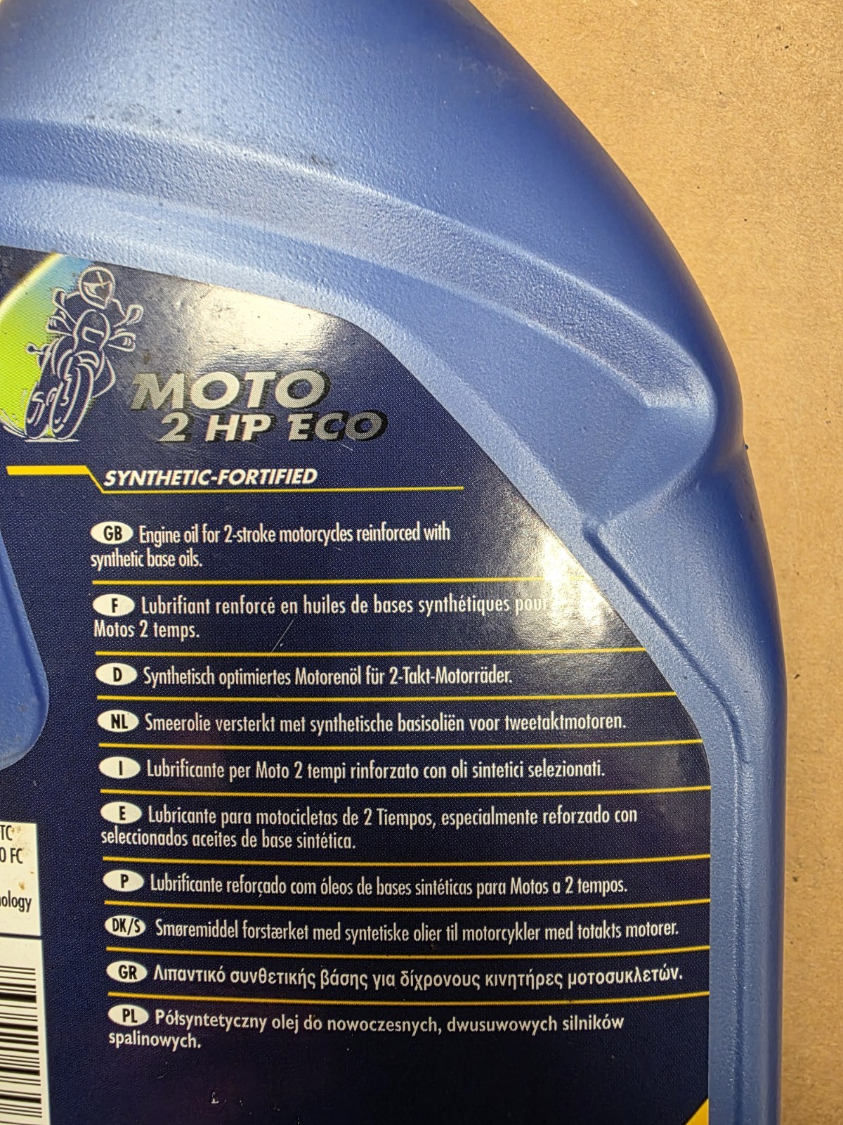 ELF Moto 2 HP ECO 2 Stroke Oil, Synthetic Fortified, Injector or Pre-Mix