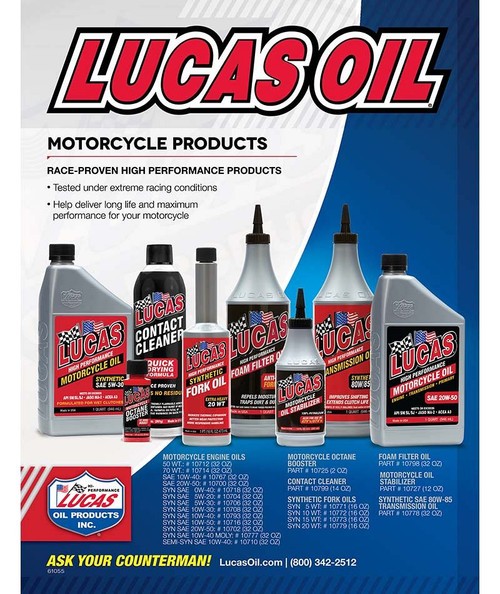 Lucas Oil 10700 Universal SAE 20W-50 Motorcycle Oil 1 Quart Bottles [Pack of 6]