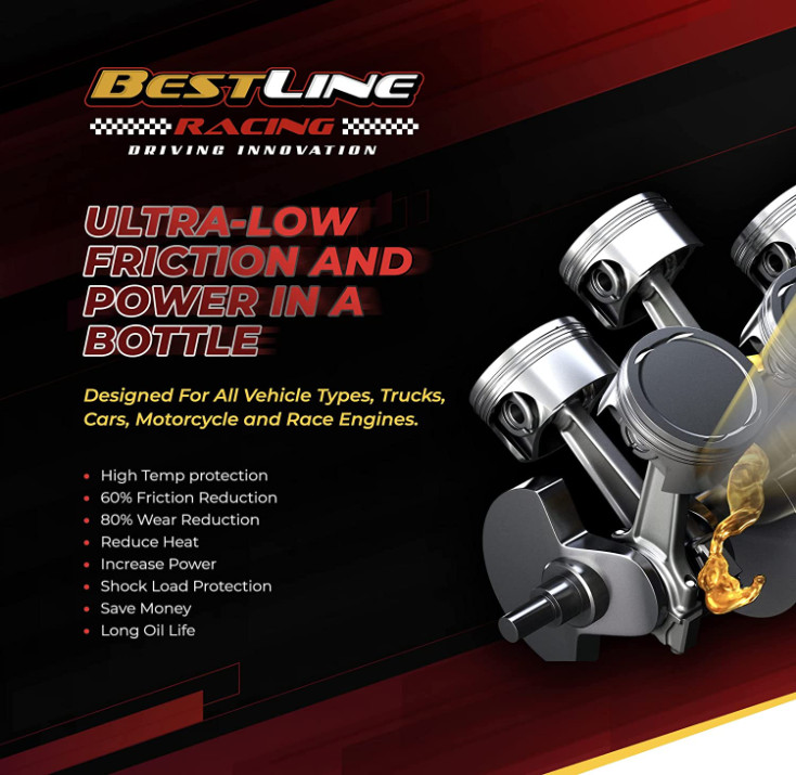 NEW BestLine Racing Diamond Nano-Lube Car Truck Engine Oil Treatment (12 ounces)