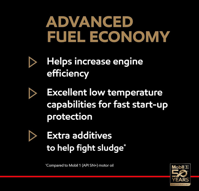 Mobil 1(Multiple Viscosities)Advanced Fuel Economy FullSynthetic Motor Oil, 5 Qt