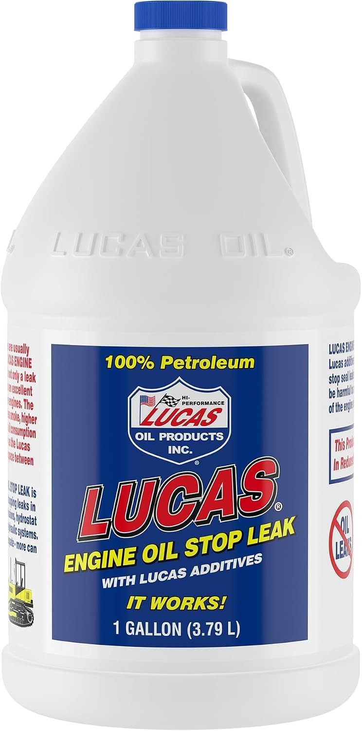 1 Gallon Lucas Engine Oil Stop Leak – Restores Seals & Boosts Performance