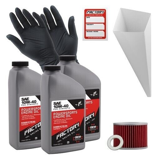 Factory Racing Parts 10W-40 3qt Oil Change Kit For Honda CB350F 1973-1974