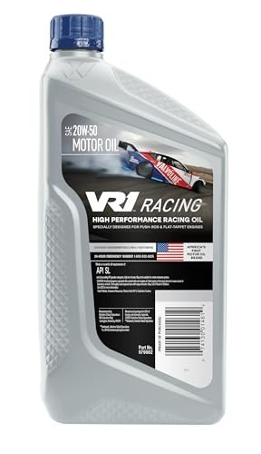 High-Performance Synthetic 20W-50 Motor Oil – 1 QT, Case of 6 for Racing & Engin