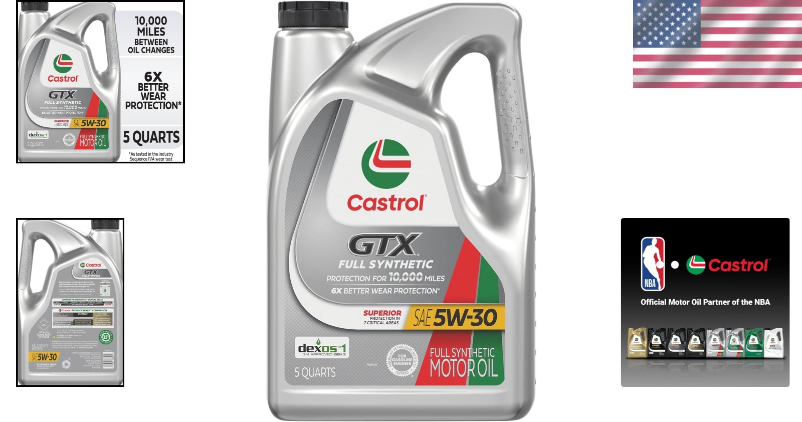 GTX Full Synthetic 5W-30 Motor Oil – 5 Quarts of Superior Engine Protection