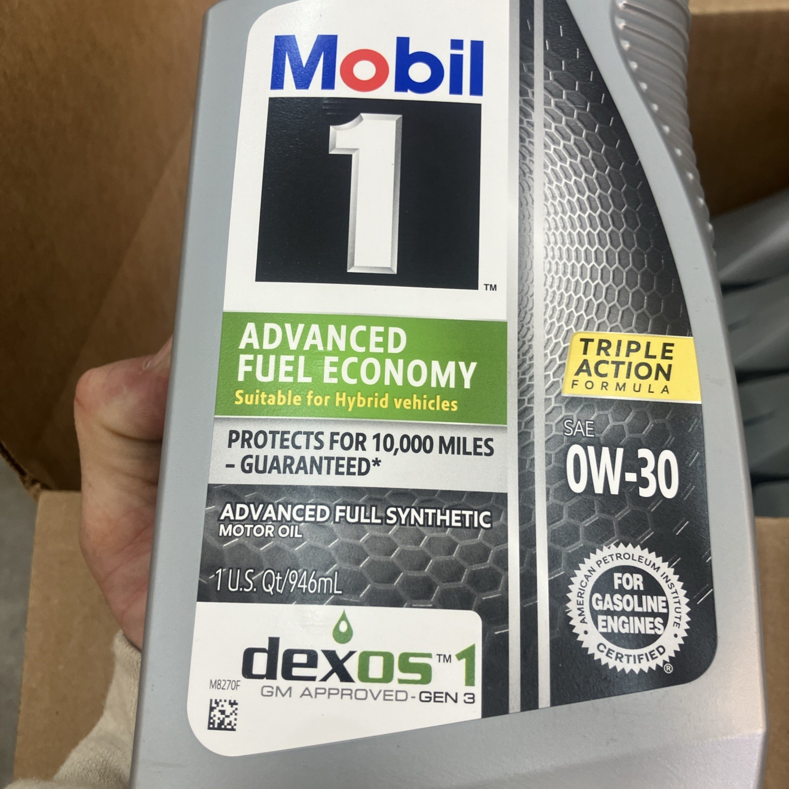 (12) QUARTS MOBIL 1 ADVANCED FUEL ECONOMY 0W-30 FULL SYNTHETIC MOTOR OIL DEXOS