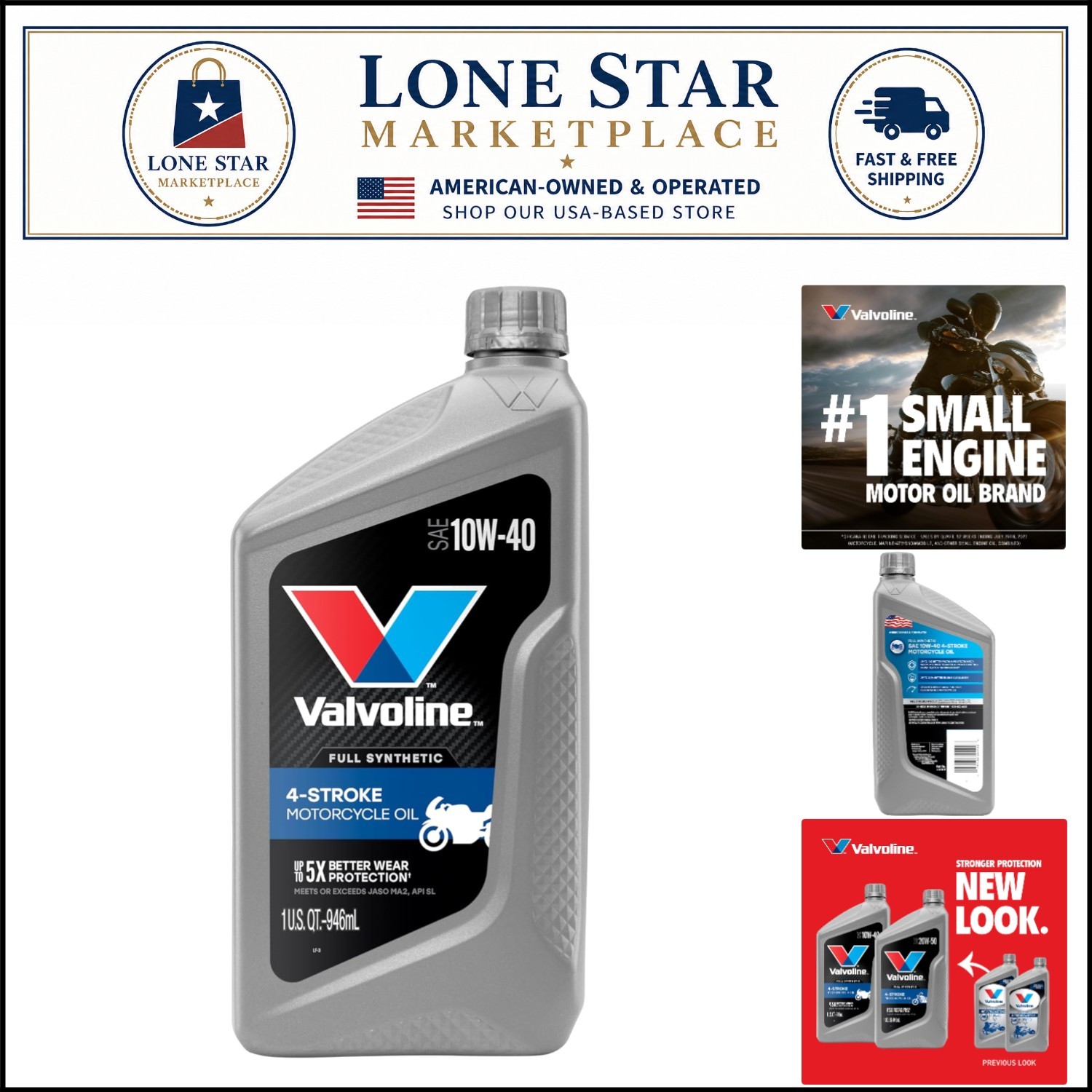 10W-40 Full Synthetic Motorcycle Oil – Enhanced Protection & Performance 1 Qt