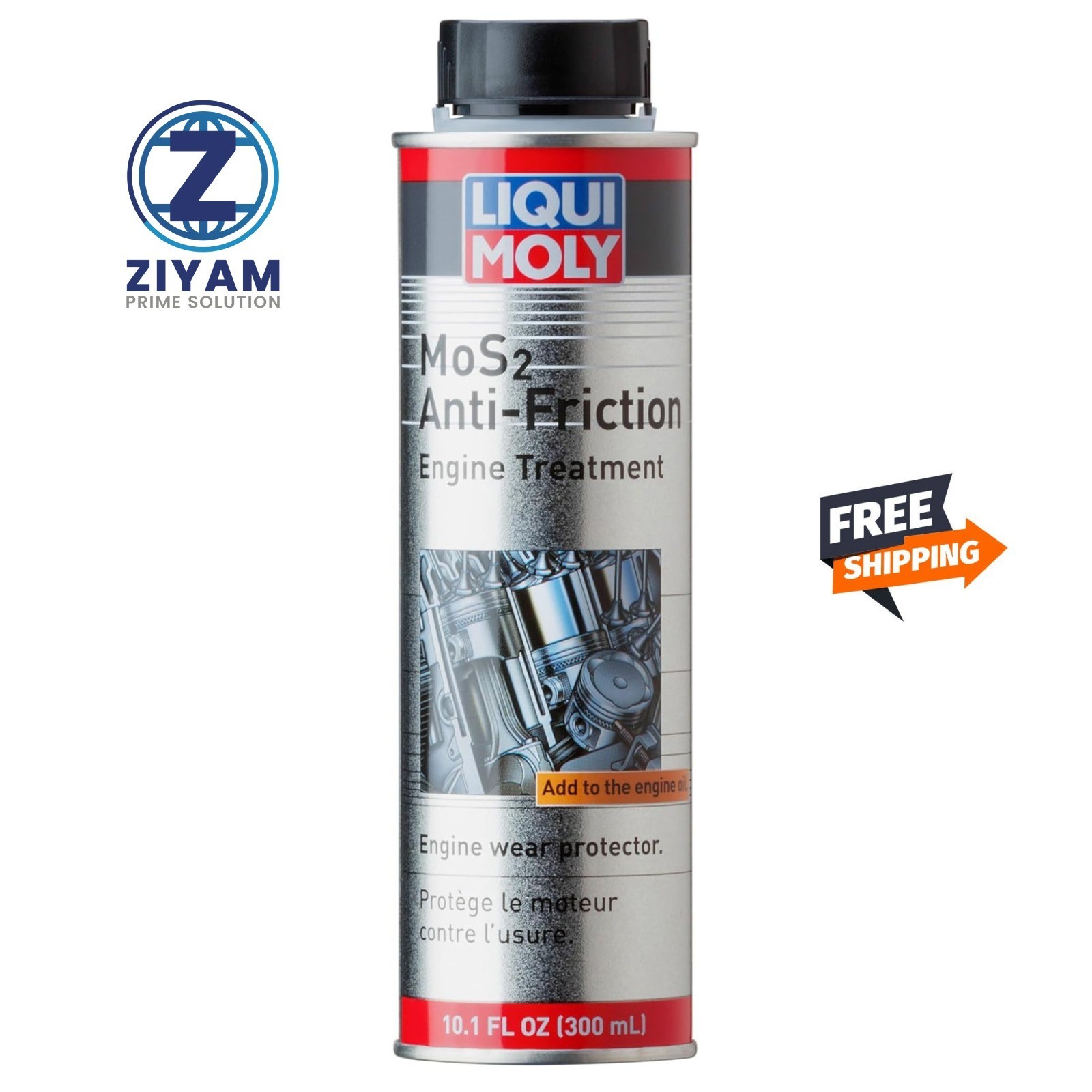 Liqui Moly MoS2 Anti-Friction Engine Treatment | 300 ml | Oil additive | SKU: 20