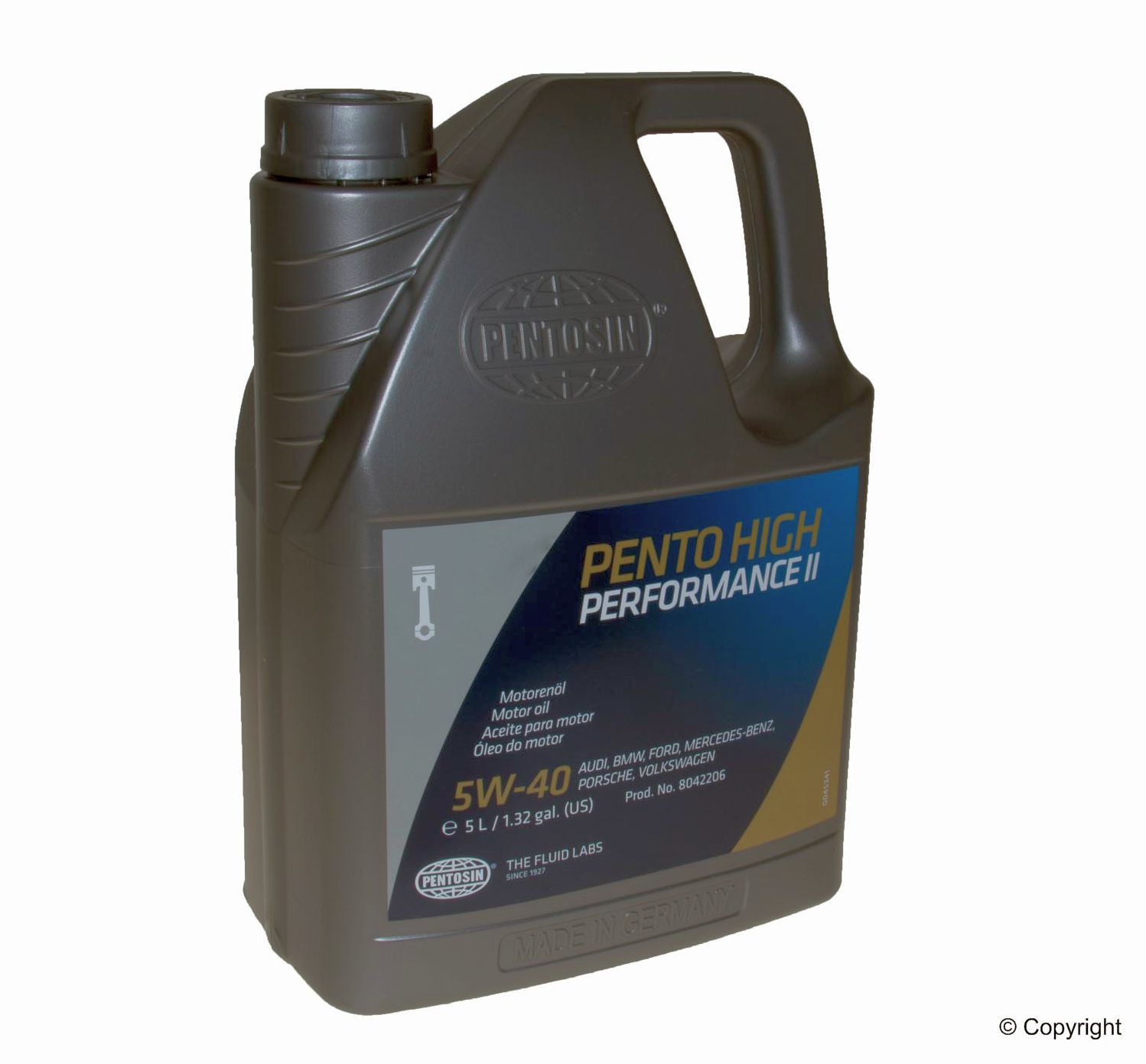 5 LITER JUG PENTO HIGH PERFORMANCE II 5w40 Engine Motor Oil For AUDI MERCEDES VW