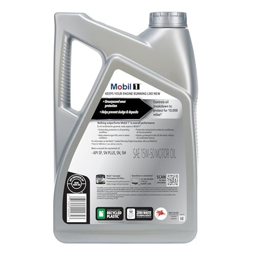 Full Synthetic Motor Oil 15W-50 5 Quart Engine Protection For Car Truck SUV