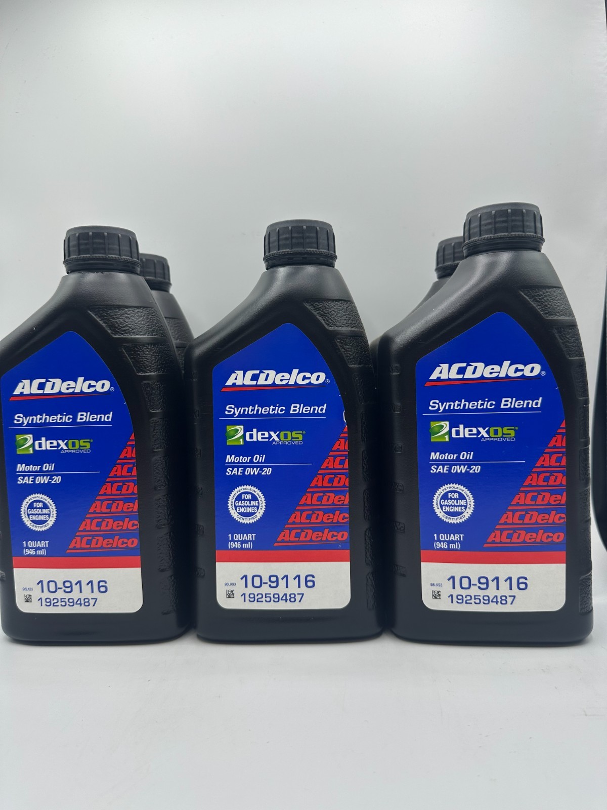 AC Delco Synthetic Blend Motor Oil SAE 0W-20 dexos approved 10-9116 Case Of 6