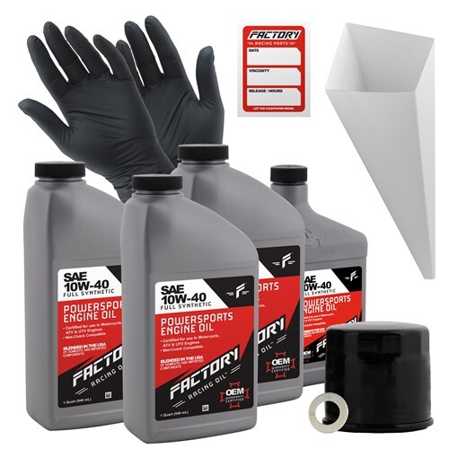 Factory Racing Parts 10W40 3.5Qt Oil Change Kit For Suzuki DL1050 GSX-R1000