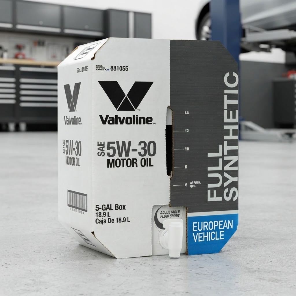 VALVOLINE 881055 European Vehicle Full Synthetic SAE 5W-30; 5 Gallon Bay Box