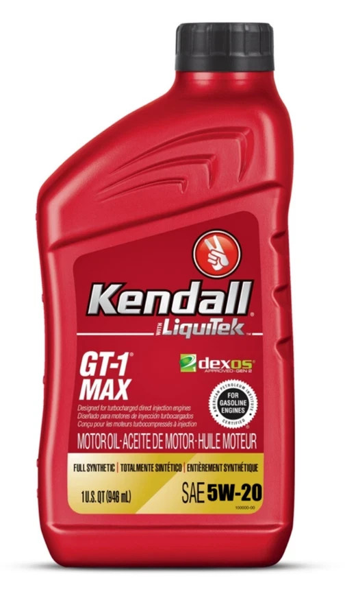 5W-20 Full Synthetic Kendall Liquid Titanium Protection 12 Quarts Dexos