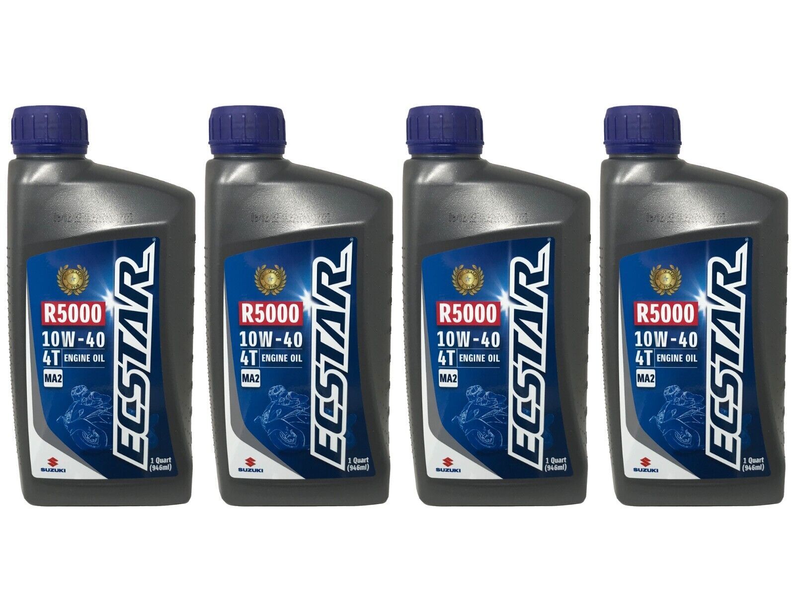 Suzuki Ecstar R5000 10W-40 Motorcycle Engine Oil QUART 990A0-01E10-01Q 4 PACK