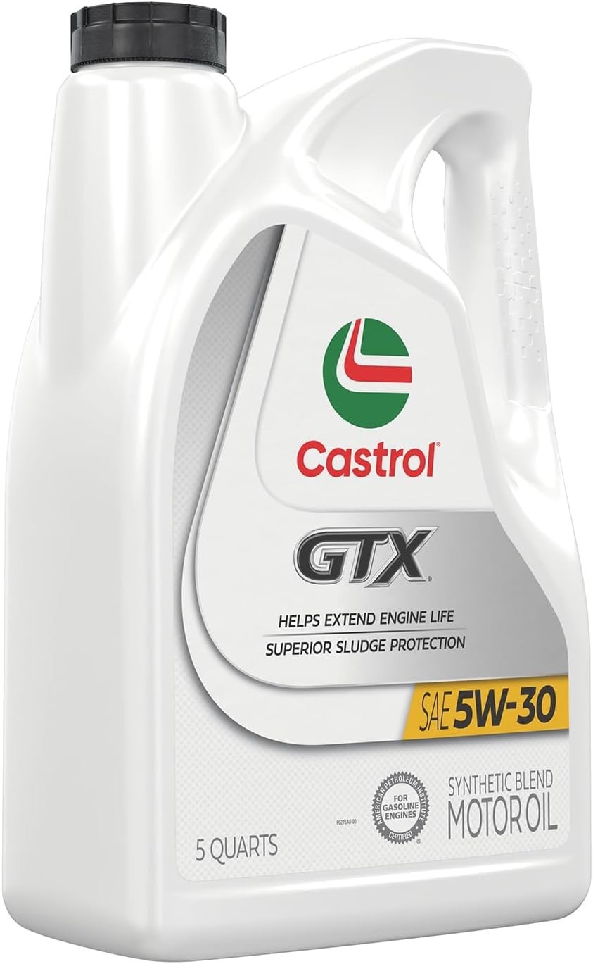 5 Quarts GTX 5W-30 Synthetic Blend Oil – 1.4X Sludge Protection for Gas Engines