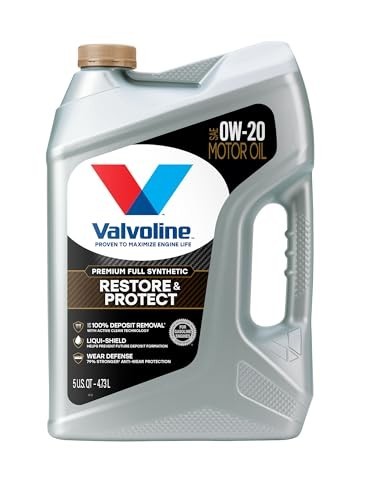 Full Synthetic 0W-20 Motor Oil – 5 Quart, Restore & Protect Engine Performance