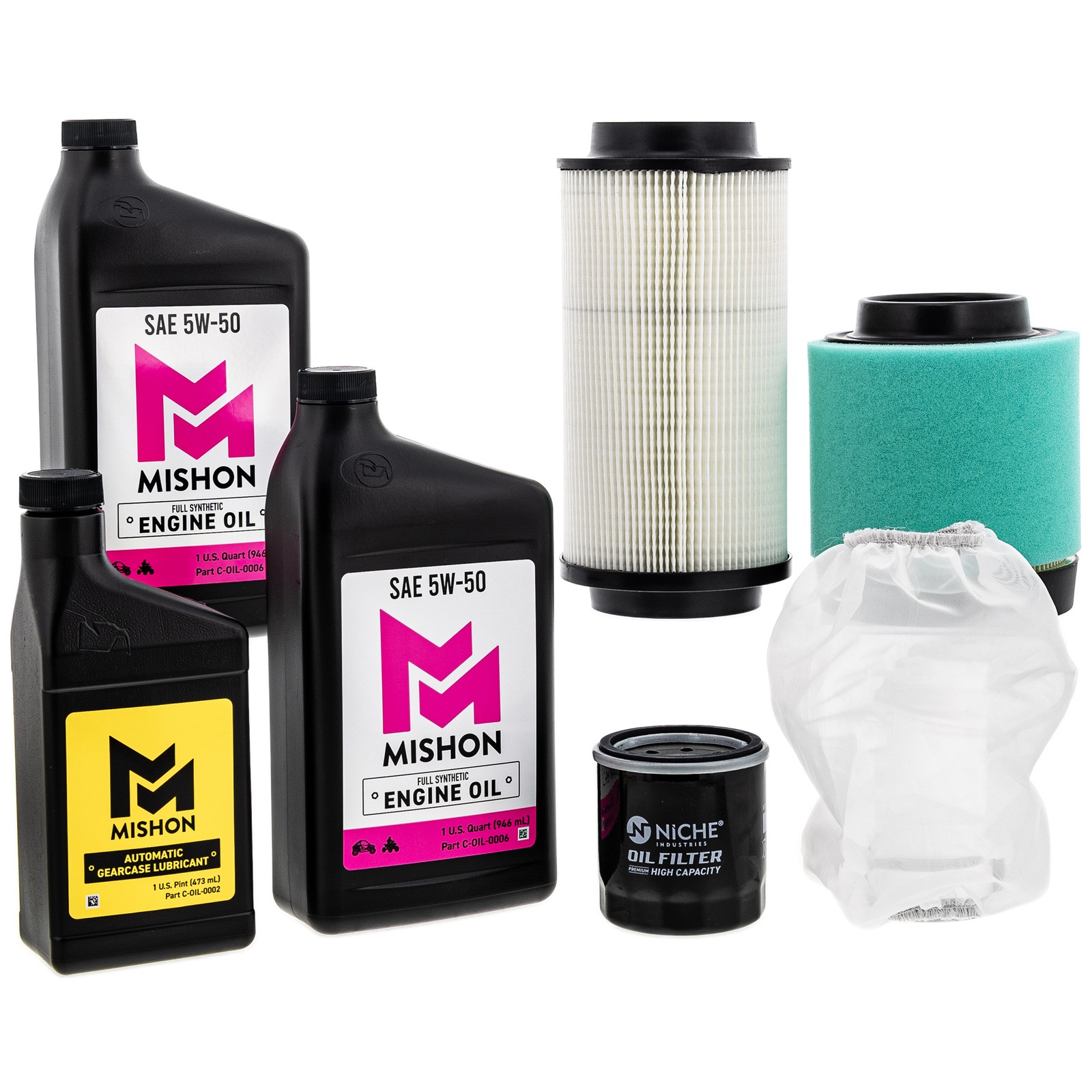 MISHON Full Service Engine Oil Change Kit for Polaris Trail Boss 325 ATV 2001