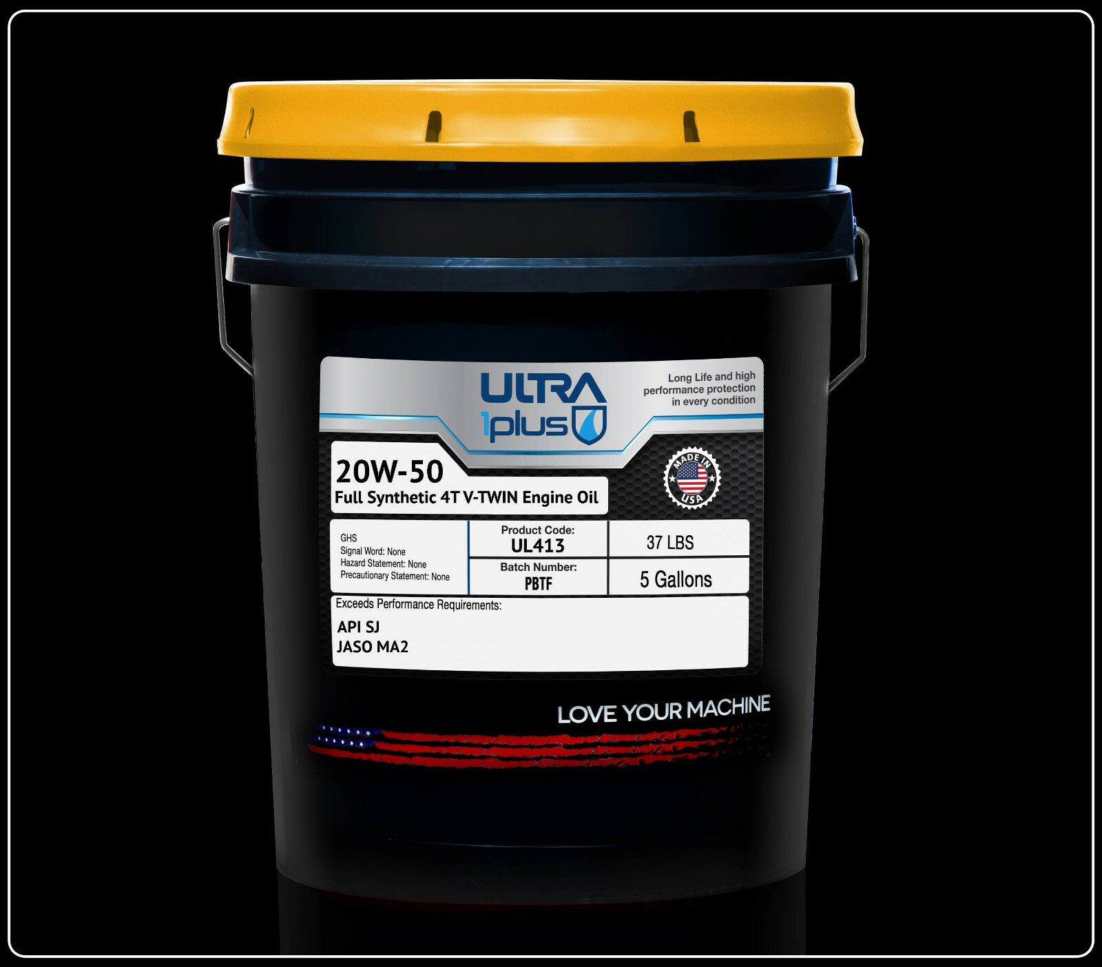 Ultra1Plus 20W50 Full Synthetic 4T Motorcycle Engine Oil V-Twin API SJ JASO MA2